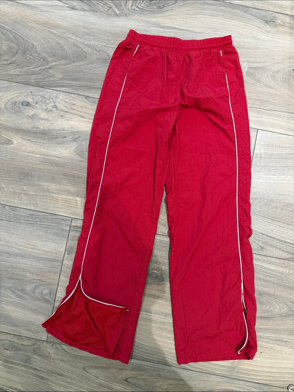 PacSun Red Track Joggers with White Piping women’s small